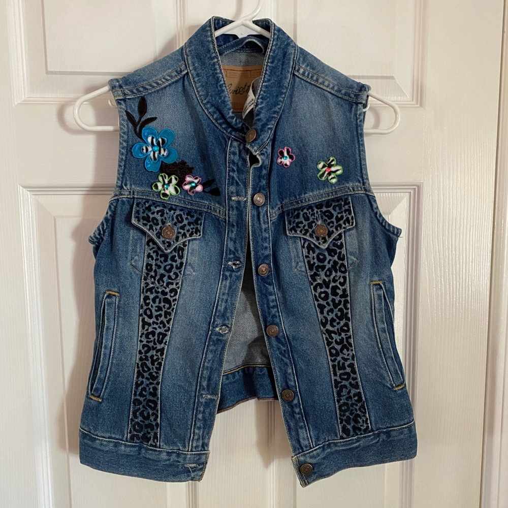 Levi Strauss hand embellished denim vest
